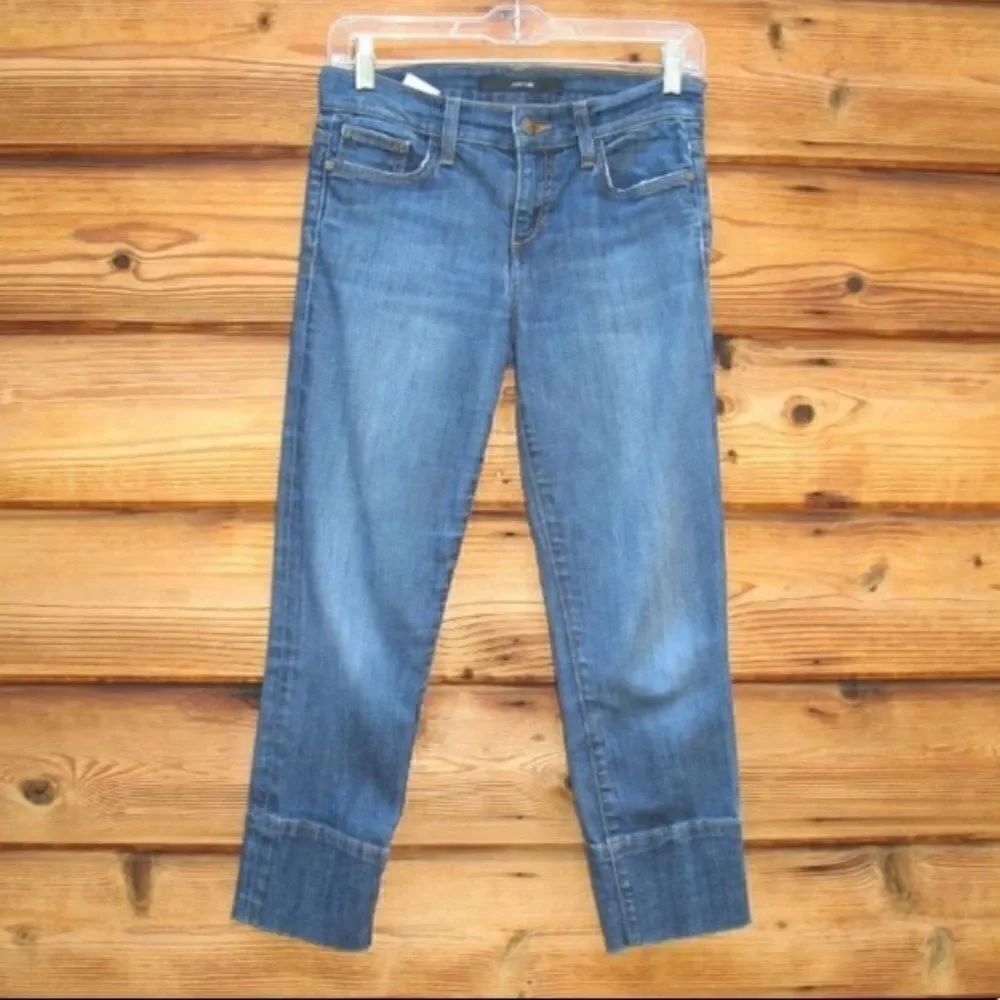 Blue Mid Rise Cropped Jeans - Picture 2 of 7